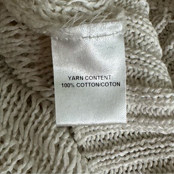10 Crosby Derek Lam Off White Cotton Crochet Knit Sweater Size S - Picture 9 of 10